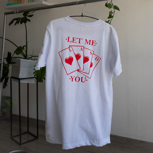 T-Shirt "Let Me Lash You" - Blanco